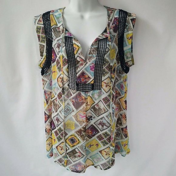 Daniel Rainn Semi-Sheer Top Medium mesh - Picture 1 of 6